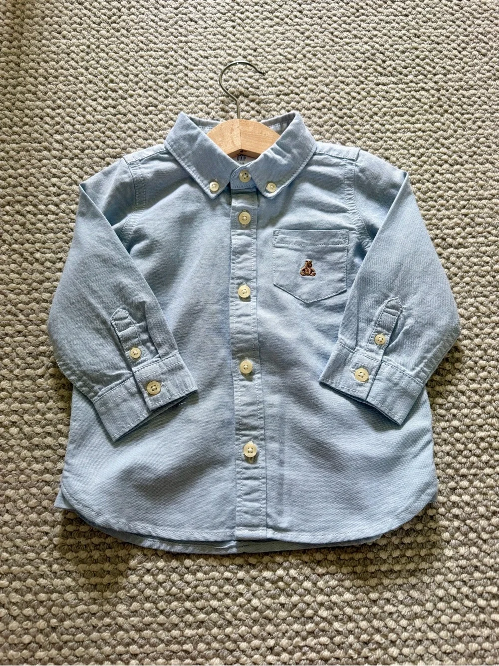 Baby Gap Classic Oxford Shirt Bundle | Light Blue shades| 6–12M & 12–18M